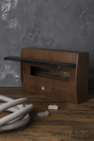 EKF PROxima Щит распределительный навесной ЩРН-П-18 темное дерево IP41