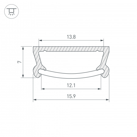 Профиль Arlight TM-2000 (CT) 016939
