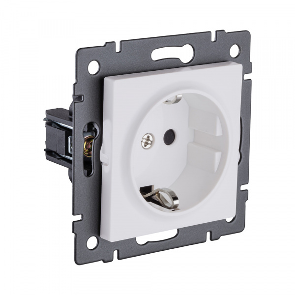 Розетка штепсельная SCHUKO 16A/250 В, белый матовый Kollinger REA-002WM для Aspekt, Eleganz, Reflex