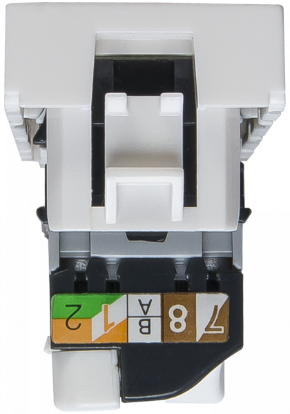 SPL Розетка RJ 45 Mosaic категория 5е UTP 1 модуль белая (076551 - SPL - 200006)