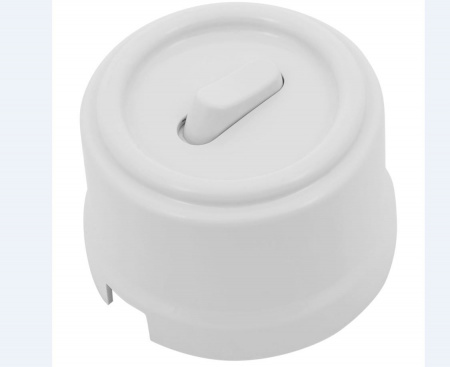 BIRONI Лизетта Пластик Белый Выключатель перекрестный 1-кл (клавишный)