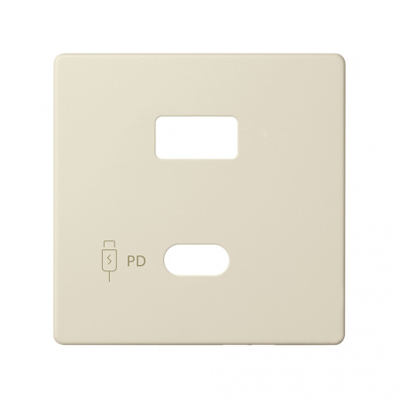 Simon S82 Накладка для зарядного устройства USB A+C цвета слоновая кость