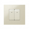 Simon 27 Мех Слоновая кость Выключатель однополюсный узкий с контрольной подсветкой, 10А 250В