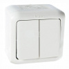 Legrand Quteo Белый Выключат 2-клавишный IP44 10А