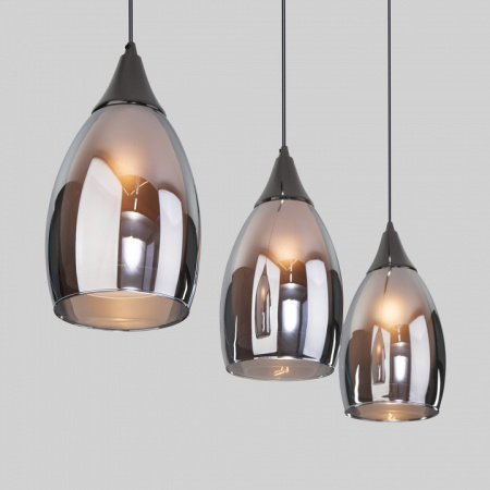 Подвесной светильник со стеклянными плафонами 50285/3 черный жемчуг Eurosvet Cosmic