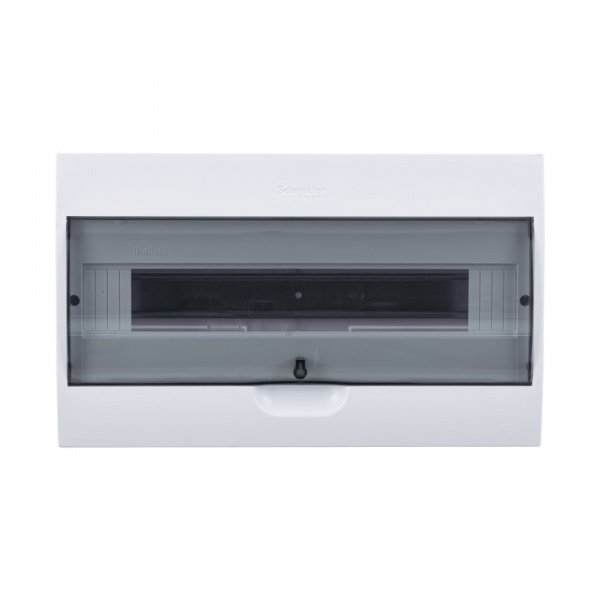 SE EASY 9 Корпус навесной с прозрачной дверью 1ряд/18мод, IP40, IK07, 63А, 2 клеммы