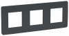 SE Unica Studio Антрацит Рамка 3-ная