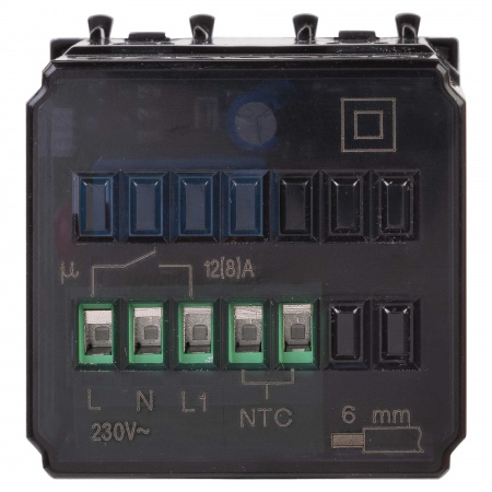 DKC Avanti Черный квадрат Термостат для теплых полов 2 мод