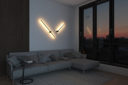 DK5014-BK Бра 1000 мм, 3000К, IP20, 12 Вт, черный, алюминий