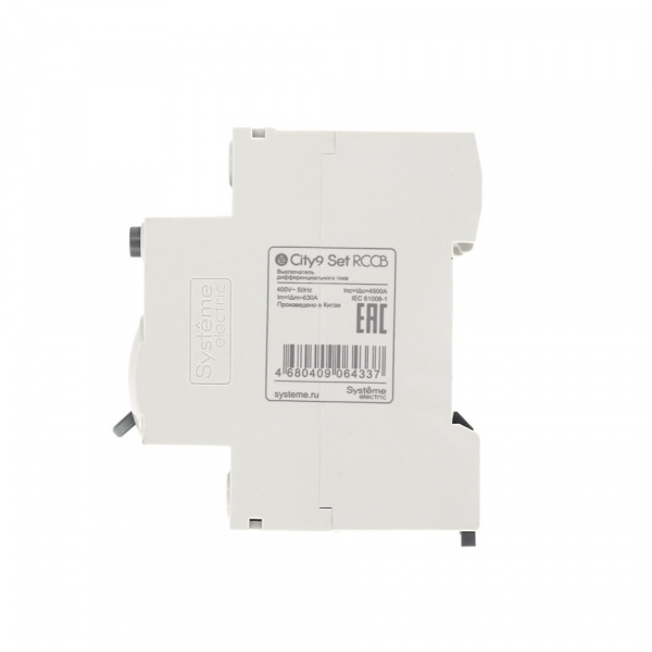 SE City9 Set Выключатель дифференциального тока (ВДТ) 63А 4P 30мА Тип-A 400В