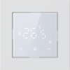Donel Терморегулятор с датчиком пола 16 A, 55*55 мм., дисплей в одном уровне с рамкой, белое стекло, серия DTEF