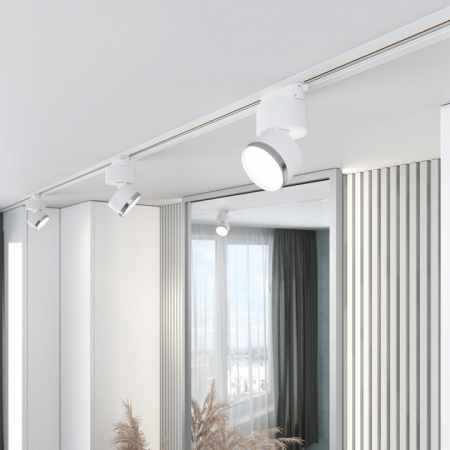 Светильник светодиодный Impact белый матовый/серебро 10W 4200К однофазный 85514/01 Elektrostandard Impact a062872