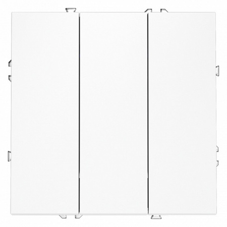 Выключатель встраиваемый VOLTUM S70 трехклавишный 10А, (белый матовый)