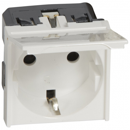 Legrand Mosaic Розетка 2К+З с автоматическими клеммами 2 мод антибактериальная