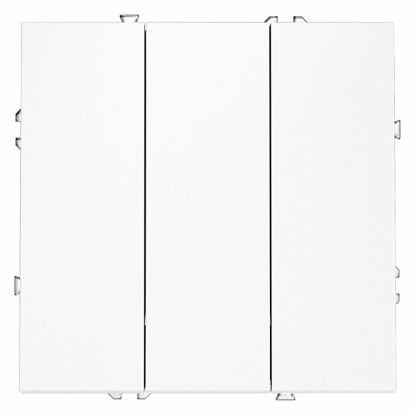 Выключатель встраиваемый VOLTUM S70 трехклавишный 10А, (белый матовый)