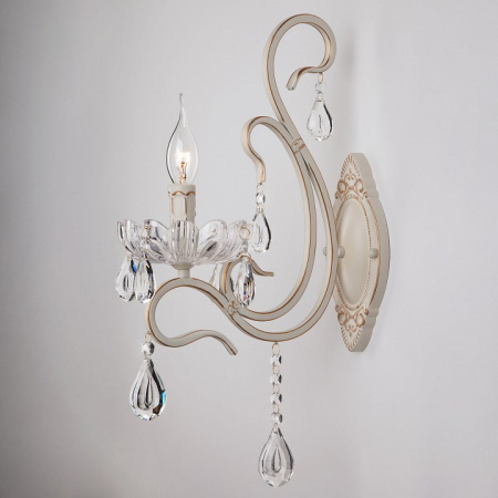 Бра с хрусталем 12205/1 белый Eurosvet Etna