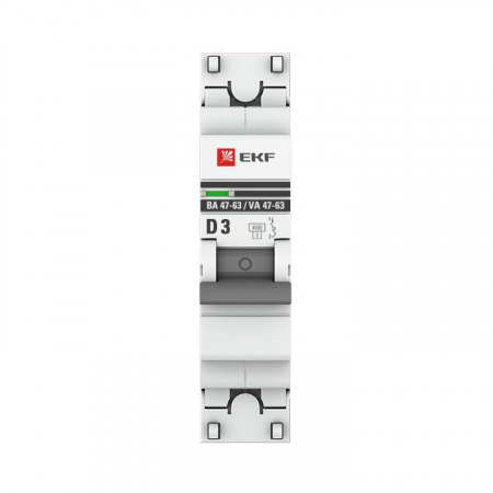 EKF PROxima ВА 47-63 Автоматический выключатель  (D) 1P 3А 4,5kA