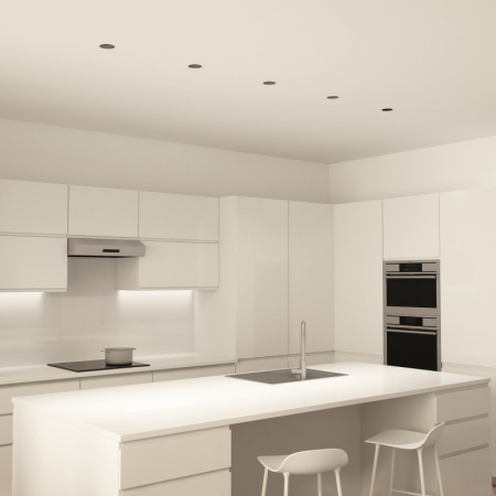 DK3026-WB Встраиваемый светильник, IP 20, 10 Вт, GU5.3, LED, белый/черный, пластик