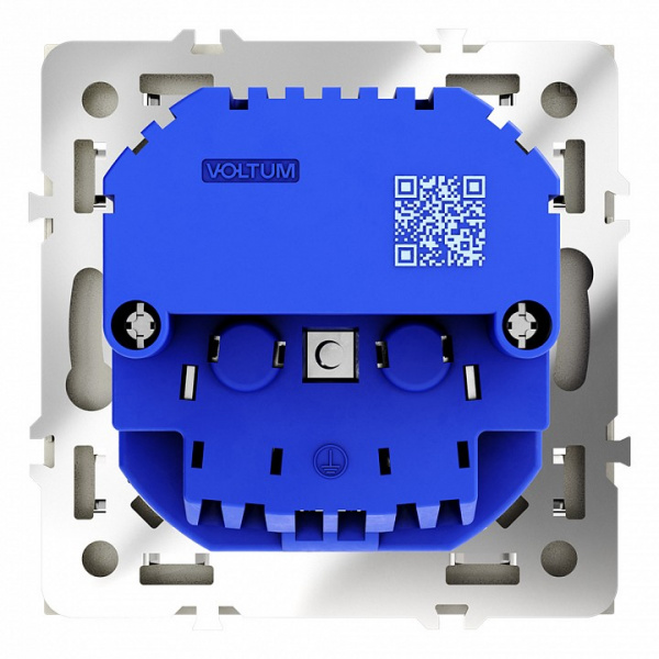 Розетка встраиваемая VOLTUM S70 с заземлением и защитными шторками, 16А, с USB, A+A, (шелк) Розетка встраиваемая VOLTUM S70 с заземлением и защитными шторками, 16А, с USB, A+A, (шелк)