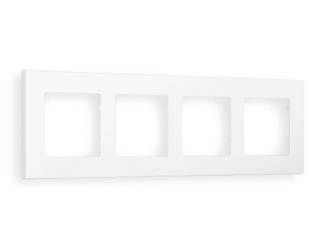 Рамка ALFA Qubi (Белый матовый) 4-ая AF250124