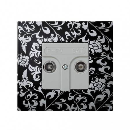 Simon 27 Серая Накладка на розетку R-TV-SAT