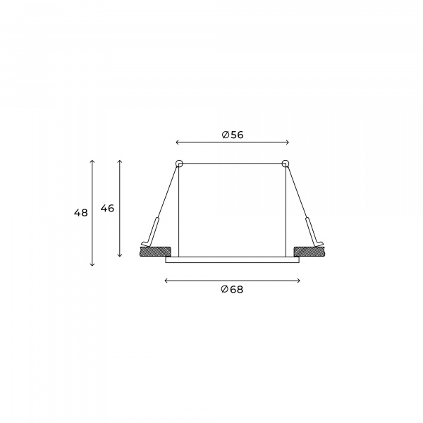 Встраиваемый светильник Hesby Verdal HSBL_0101 IP20,50Вт, GU10, белый