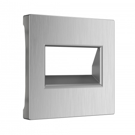 Накладка для двойной розетки Еthernet RJ-45 (серебряный рифленый) W1191109