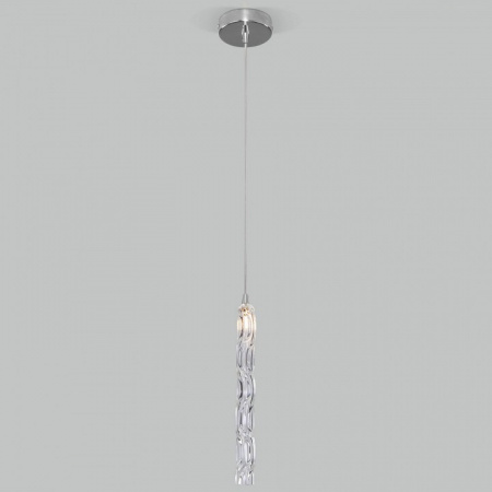 Подвесной светильник со стеклянным плафоном 50381/1 хром Eurosvet Lynn