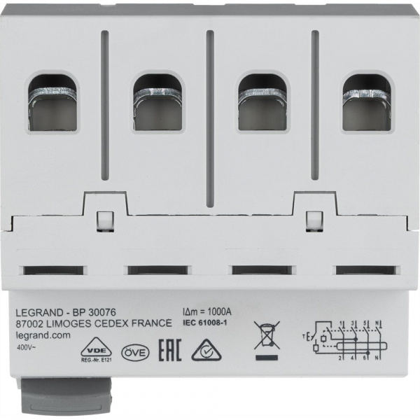 Legrand RX3 УЗО 4P 30мА 25А (AC)