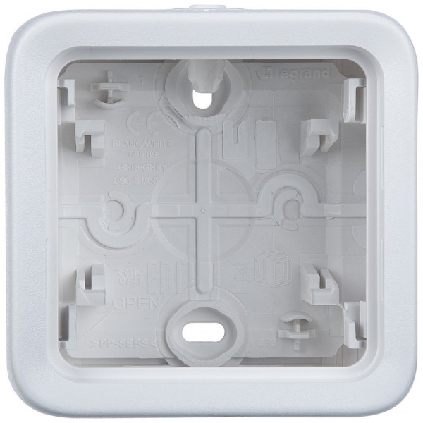 Legrand Plexo Arctic Антибактериальный Монтажная коробка 1-ая для наружного монтажа