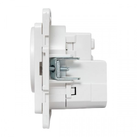 EKF Стокгольм Механизм Розетки 1-местной с/з, USB 2A 16А винтовые клеммы белый с защ. штор.