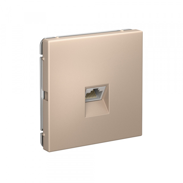 Systeme Electric ArtGallery Песочный Розетка с заземл. со шторк. с крышк., 16А, IP20,  механизм, быстрозажим. клем.