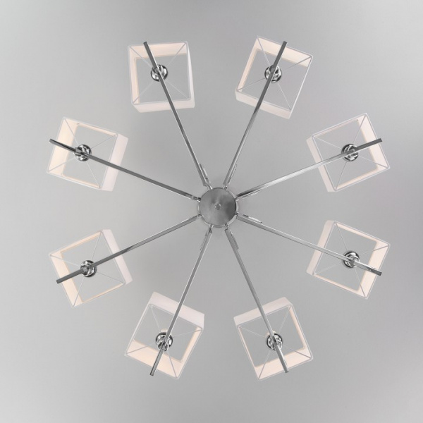 Потолочная люстра с абажурами 60115/8 хром Eurosvet Alma Потолочная люстра с абажурами 60115/8 хром Eurosvet Alma