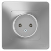 SE Blanca внутр Алюминий Розетка б/з без шторок 16А, 250В