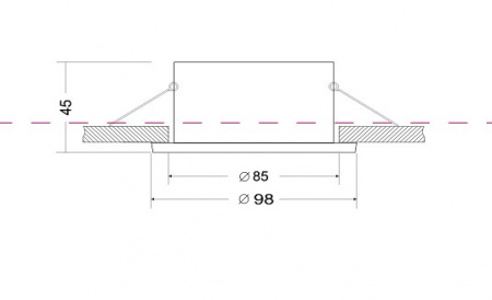 Встраиваемый светильник DL030-2-01B Maytoni Yin