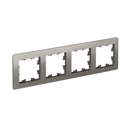 Systeme Electric AtlasDesign Air Сталь/дымчатый черный Рамка 4-ая Systeme Electric AtlasDesign Air Сталь/дымчатый черный Рамка 4-ая