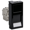 Donel Розетка DEC RJ45 FTP кат.5e, 1мод., черн. (22.5х45мм), DECF12ANF5