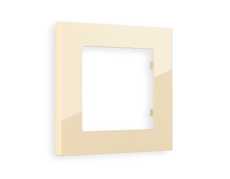 Рамка ALFA Techno (Бежевый глянец) 1-ая AF220301