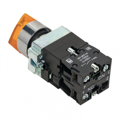 Переключатель BD33 3P c желтой подсветкой 230В NO EKF PROxima