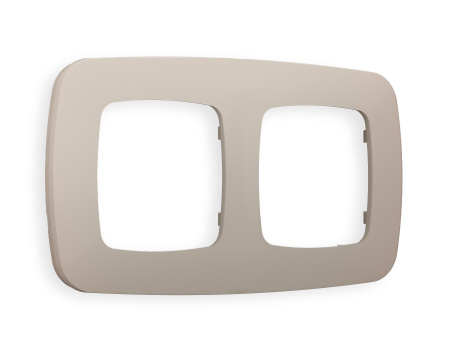 Рамка OMEGA Ecta (Серо-бежевый матовый) 2-ая OF140362