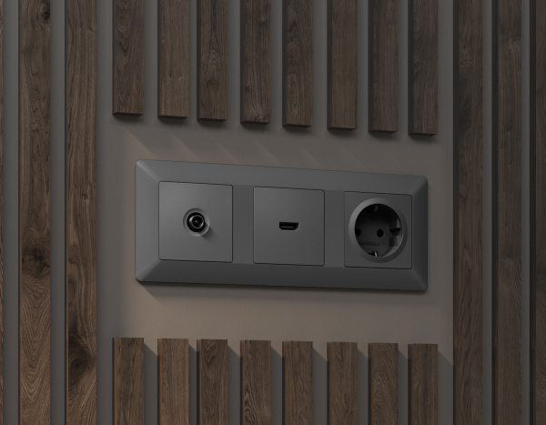 Рамка ALFA Line (Сталь матовый) 1-ая AF110501