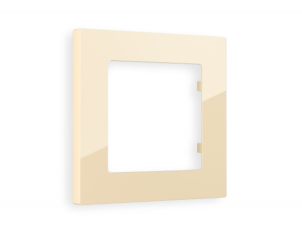 Рамка ALFA Techno (Бежевый глянец) 1-ая AF220301