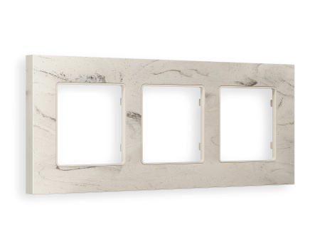 Рамка ALFA Grand (Серо-бежевый мрамор) 3-ая AF930603