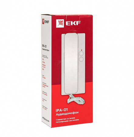 Аудиодомофон (аудиотрубка) IPA-01 бел. 2пр. IP20 EKF