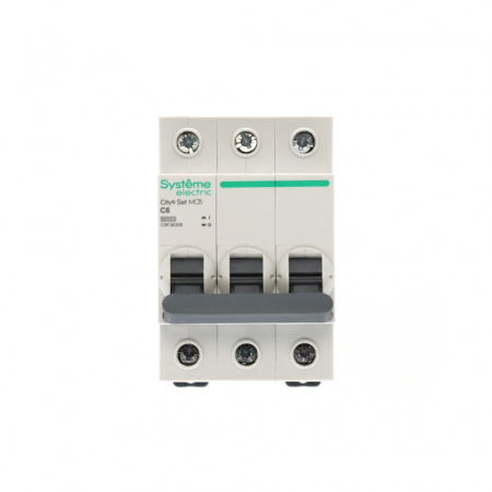 Systeme Electric City9 Set Автоматический выключатель (АВ) С 6А 3P 6kA 400В
