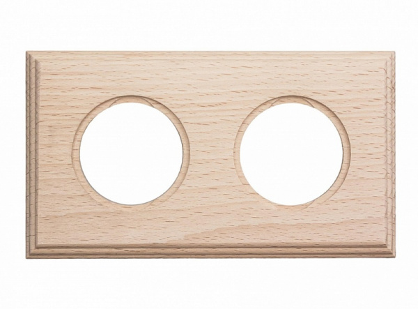 BIRONI Шедель Бук Натурэль Рамка 2-ая на бревно 240мм (скрытый монтаж)