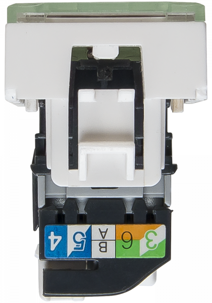 SPL Розетка RJ 45 Mosaic категория 5е UTP 1 модуль белая (076551 - SPL - 200006)