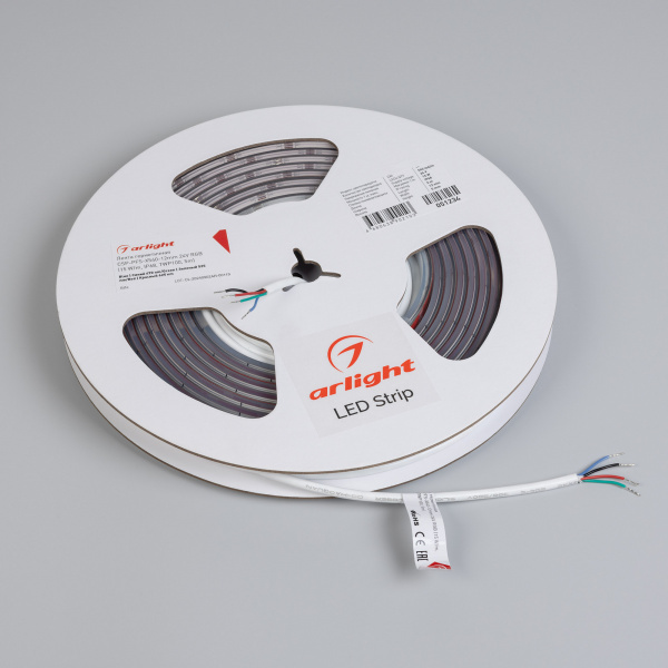 Arlight Лента герметичная CSP-PFS-X540-12mm 24V RGB (15 W/m, IP68, TWP100, 5m) (-)