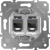 Donel Механизм розетки RJ45 + RJ45 (двойная) cat.5e/ClassE-8, серия D16, DO16500
