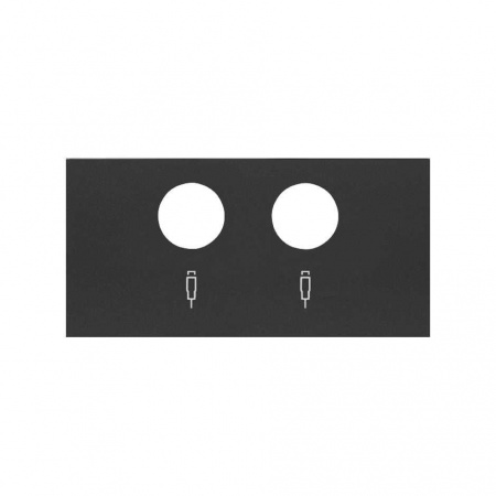 Simon 100 Черный матовый  Накладка розетки R-TV+SAT